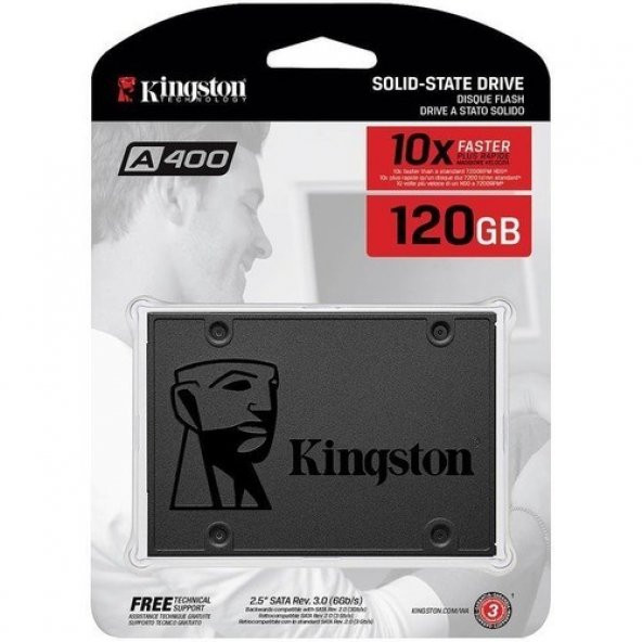 KINGSTON 120 GB SATA3 SSDNow A400 500/320MB/S SSD