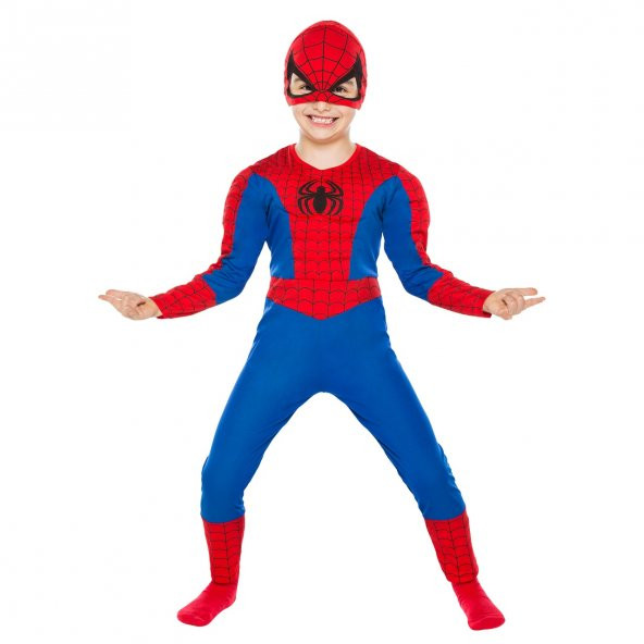 Spider Man Kaslı Kostüm 7-9 Yaş