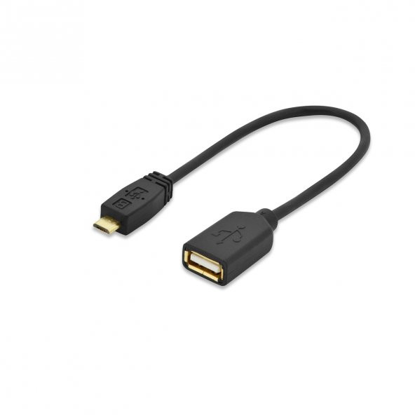 ednet ED-84192 ednet USB On-The-Go (OTG) Kablosu, 0,20 metre, AWG 28, USB A, dişi - Micro USB B, erkek