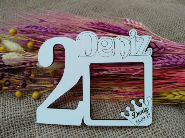 2 Yaş Ahşap Fotomagnet Magnet Fotoğraf Çerçevesi
