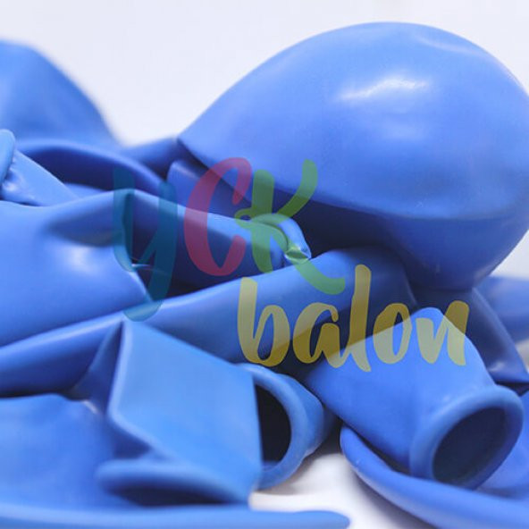25 Adet Koyu Mavi Baskısız Balon