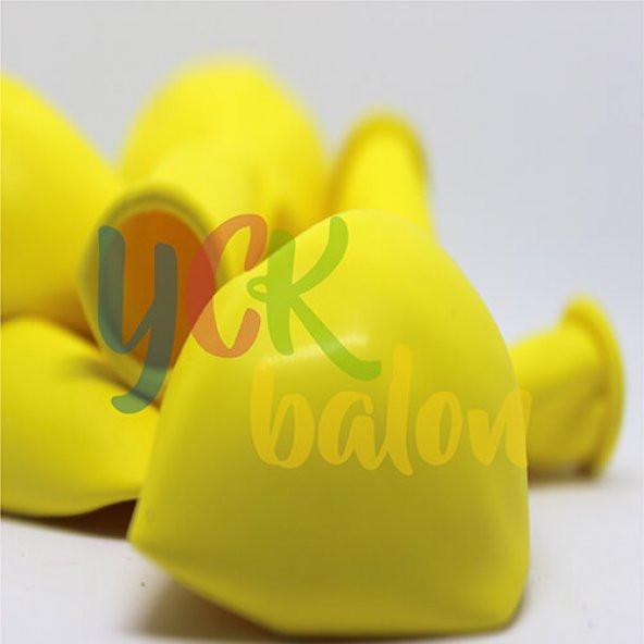 25 Adet Sarı Renkli Baskısız Balon