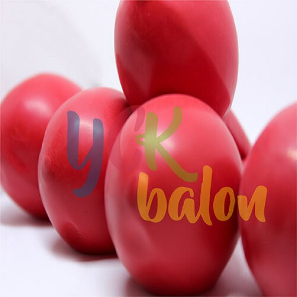 10 Adet Kırmızı Renkli Baskısız Balon