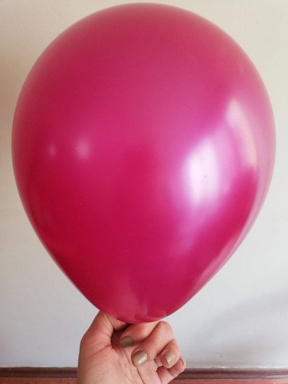 50 Adet Bordo Renkli Baskısız Balon