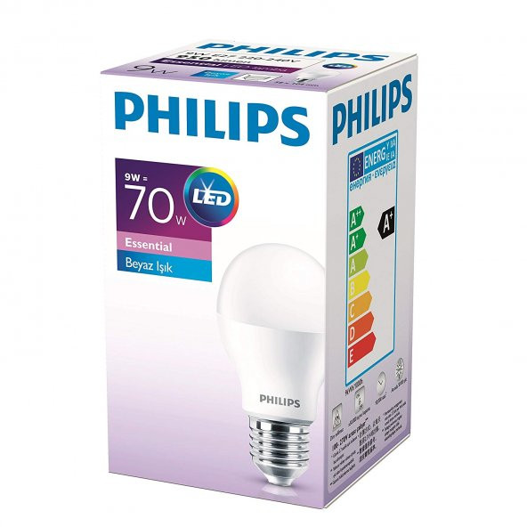 Philips 9W Led Ampul Normal Duylu A60, E27, 9-70 W