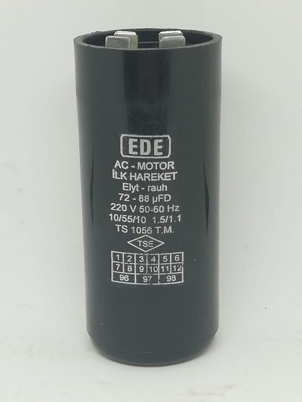 88-108 Mikrofarad 220/250V İlk Hareket Kondansatör