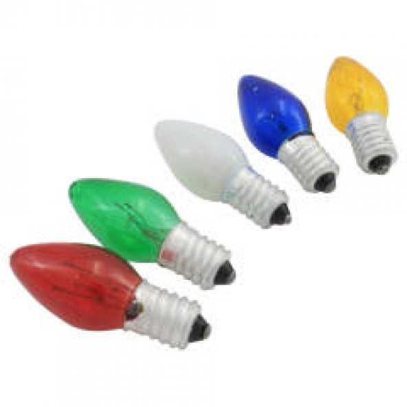 10W E14 Gece Lambası Parfüm Normal Ampul Renkli 220V (1 adet)