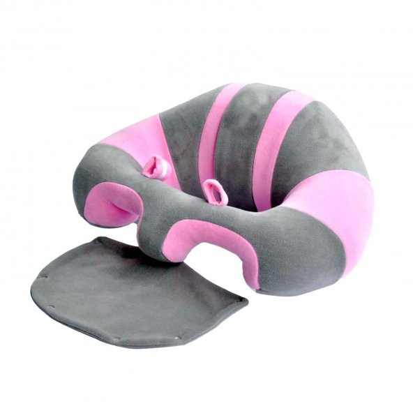 Bebe Yatmaz Bebek Oturma (Destek) Minderi - Gri Pembe