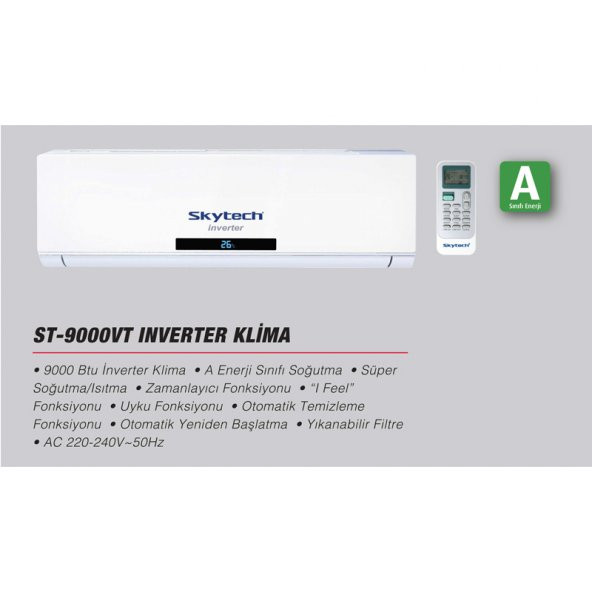 Skytech ST-9000 VT A Enerji 9000 BTU Inverter Duvar Tipi Klima - 2