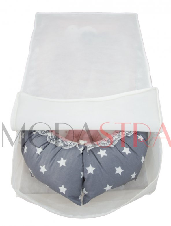 Modastra Babynest Puantiye ve Somon Kombin Lüx Baby Nest - 3