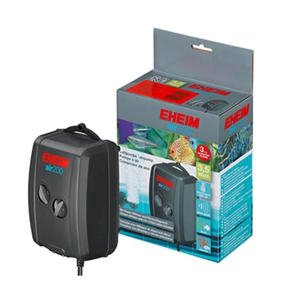 Eheim 3702  Hava Motoru Çift Çıkışlı 2x100 LT/SAAT 200 Litre Akvaryum İçin , 3,5W - 2