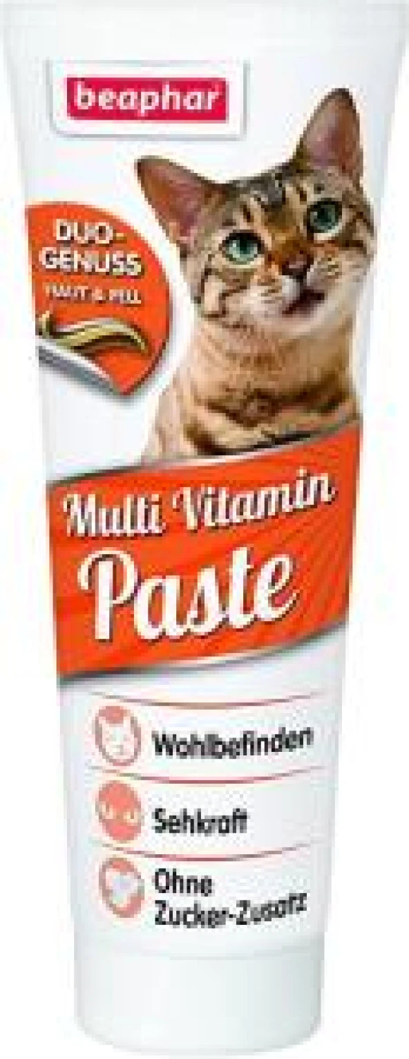 Beaphar Duo Active Kedi Multi Vitamin Macun 100 gr Multi-Vitamin Bio-MOS  Skt:03/2025 - 1