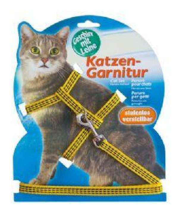 Katzen Kedi Göğüs Tasması Reflektörlü Sarı