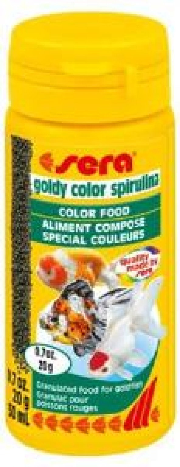 Sera Goldy Color Spirulina 50 ml. 20 grSkt:11/2025 Orjinal Kutusunda