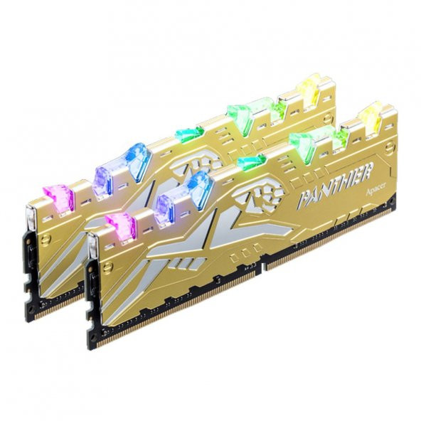 16 GB APACER PANTHER RAGE DDR4 3200 Mhz RGB 8GBx2 KIT 1.35V GOLD EK.16G21.GJMK2