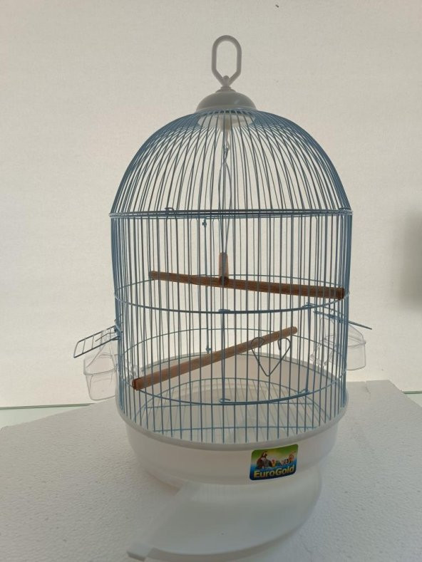 QH YUVARLAK KUŞ KAFESİ BEYAZ 34x55 cm