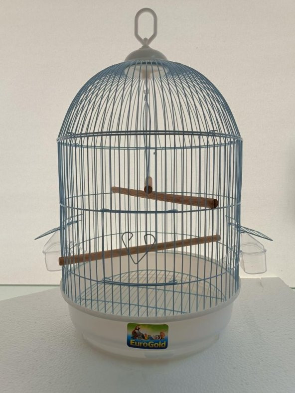 QH YUVARLAK KUŞ KAFESİ BEYAZ 34x55 cm - 2