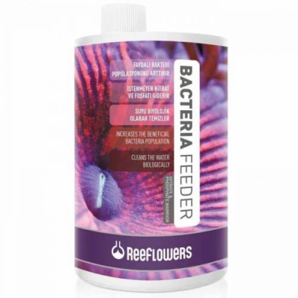 Reeflowers Bacteria Feeder 1000 ml Skt:06/2025 Tatlı ve Tuzlu Su bakteri Başlatıcı