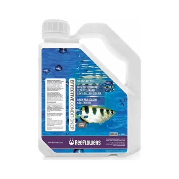 Reeflowers Effective Conditioner 3000ml  Skt:08/2027  Akvaryum su düzenleyici