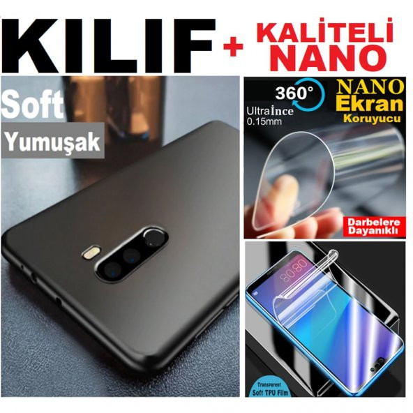 General Mobile 8 Go Soft Kılıf + Nano Ekran Koruyucu