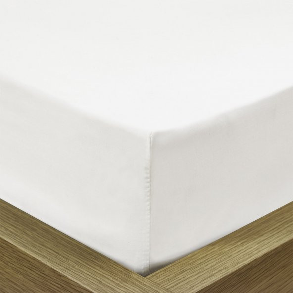 Cottonsheets Tek Kişilik Lastikli Penye Çarşaf Beyaz