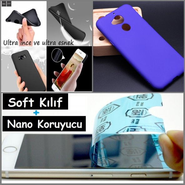 NOKİA 8 Kaliteli Soft Silikon Kılıf + Nano Ekran Koruyucu
