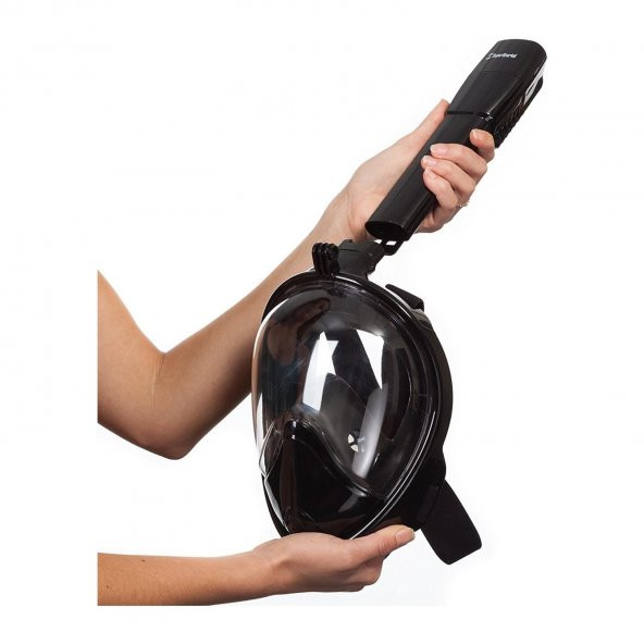 Dalış Şnorkel Maske Aksiyon Kamera Takılan Beden L-XL Siyah