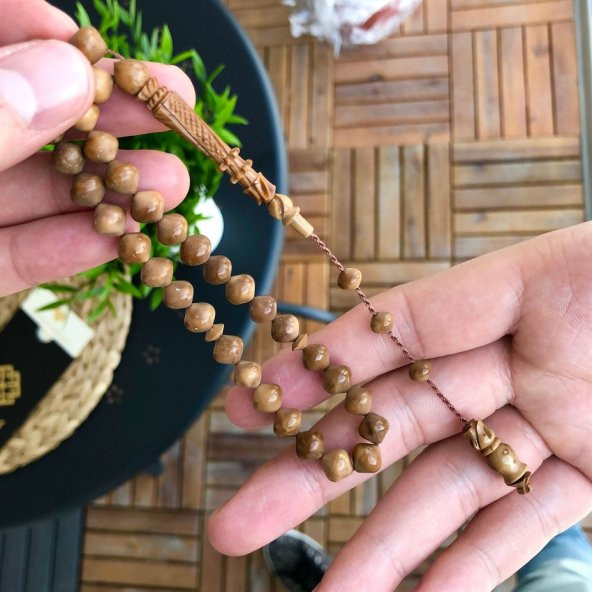 Elzem Tesbih Bilek Boy Oyma İmameli Sistemli Kuka Tesbih - Resim 4