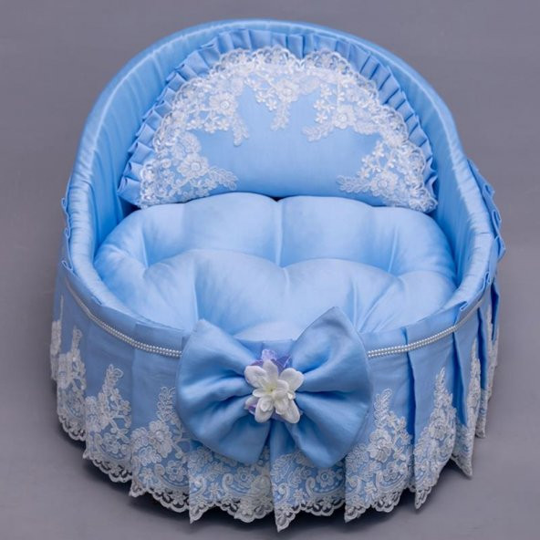 Föz Mavi Lüx Özel Tasarım Bebek Yatağı
