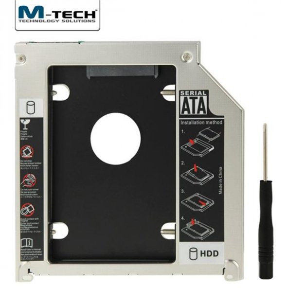 M-TECH MSSC0095 Notebook için Ekstra 9.5mm Slim SATA Caddy HDD Yu