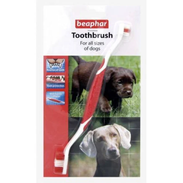 Beaphar Iki Uçlu Köpek Diş Firçasi 22 Cm
