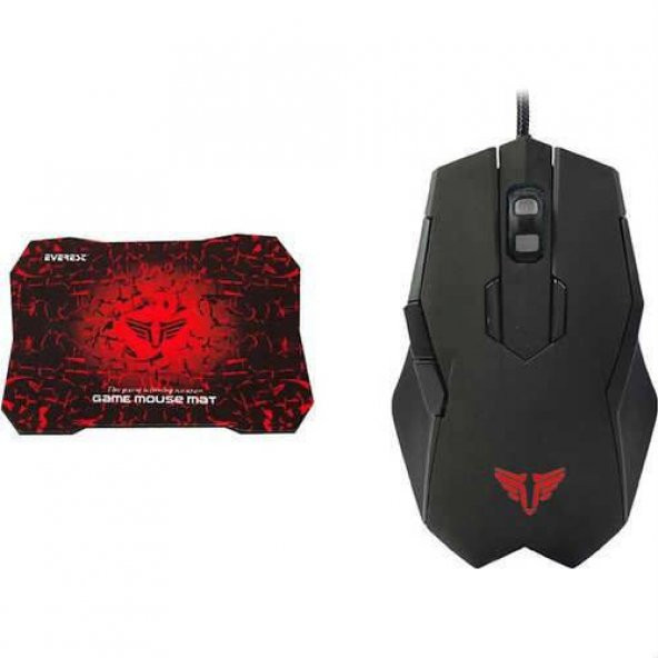 Everest Sgm-X77 Usb Siyah Gaming Mouse Pad Ve Oyuncu Gaming Mouse