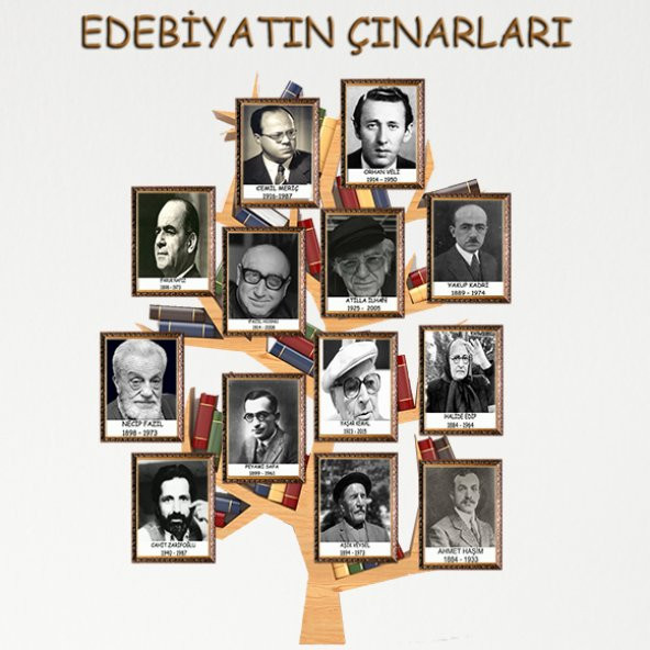 Edebiyatın Çınarları-Edebiyat Okul ve Sınıf Posterleri
