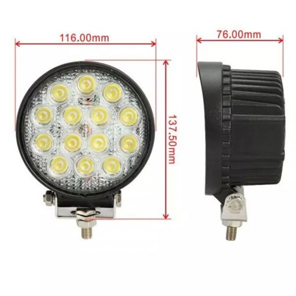 Oto Av Aydınlatma Farı Led Lambalası-Beyaz Işık 6000K,42 Watt 14 - 4