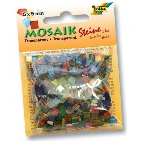 Folia Mozaik 5x5mm 45g 20 Renk Transparan