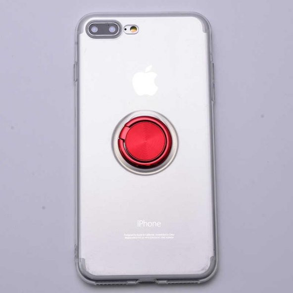 Edelfalke Apple iPhone 8 Plus Les Silikon Kılıf Kırmızı - 3