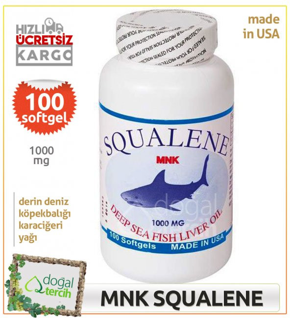 MNK Squalene Köpek Balığı Karaciğeri 100 Softgel