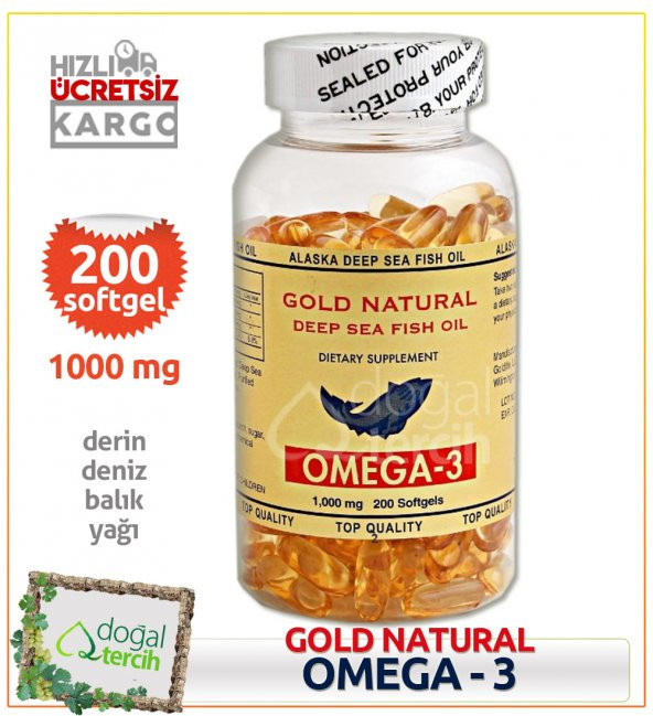 Gold Natural Omega 3 Balık Yağı 200 Softgels