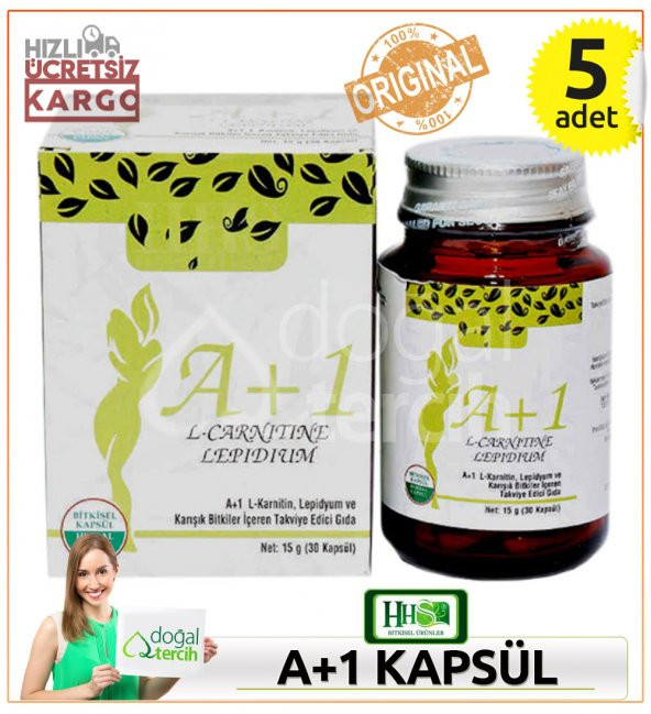 HHS A+1 L-Carnitine Lepidium Bitkisel 30 Kapsül x 5 Kutu