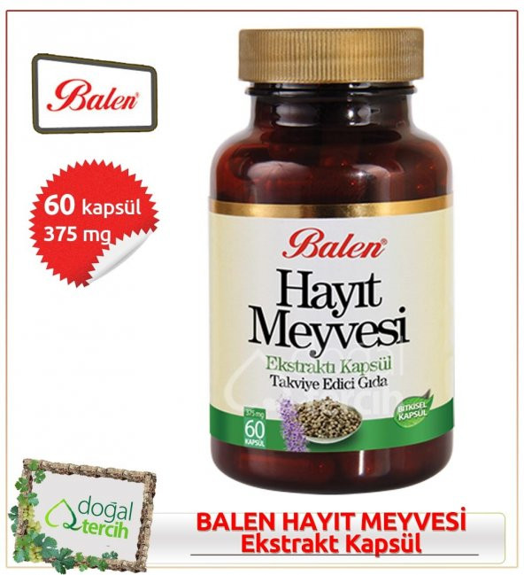 3 x Balen Hayıt Meyvesi Ekstraktı 60 Kapsül ürün görseli