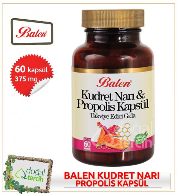 3 x Balen Kudret Narı & Propolis Kapsül Takviye Edici Gıda - 1