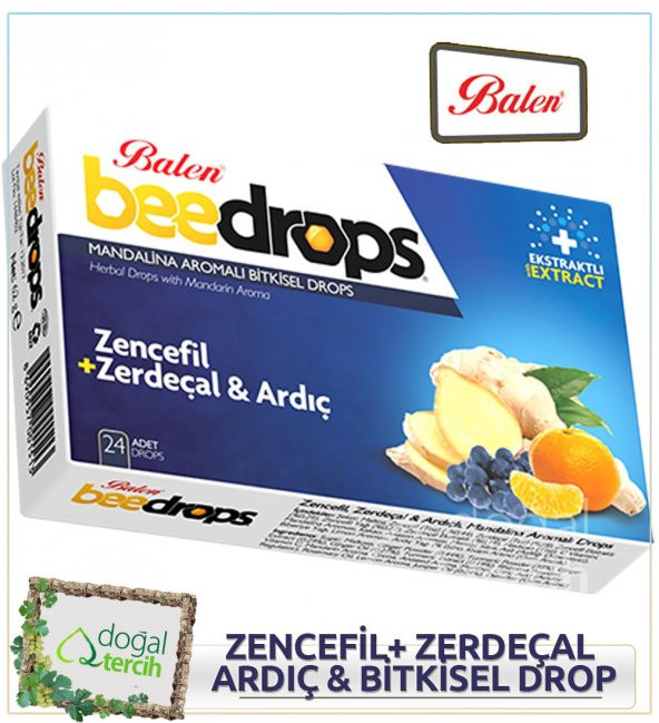 3 x Balen Zencefil - Zerdeçal - Ardıçlı Mandalina Aromalı Drops ürün görseli