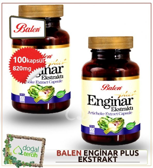 2 Adet x Balen Enginar Plus 100 Kapsül x 820 mg - 1