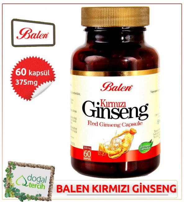 2 Adet x Balen Kırmızı Ginseng Kapsül 60x375 mg ürün görseli