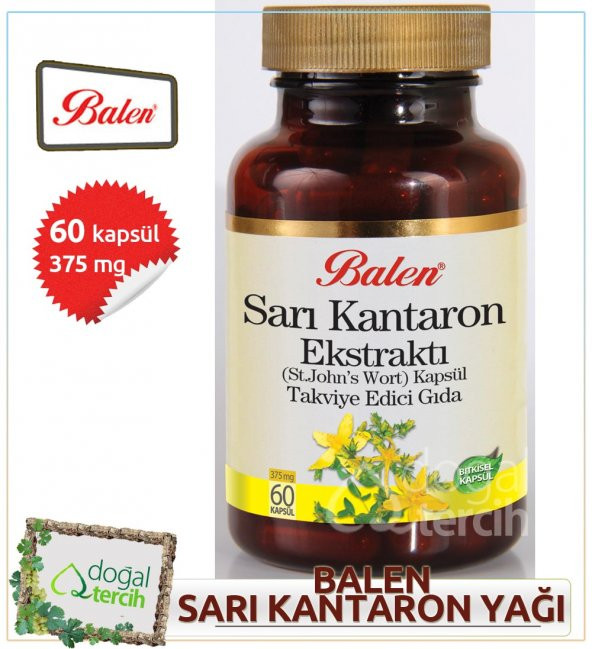 2 Adet x Balen Sarı Kantaron Ekstraktı (St. Johns Wort) Kapsül - 1