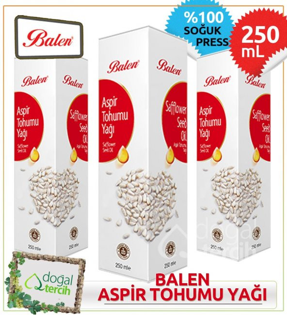 2 Adet x Balen Aspir Tohumu Yağı 250 ml - 1