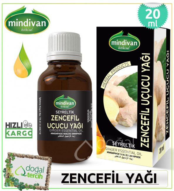 Mindivan Zencefil Uçucu Yağı 20 ml