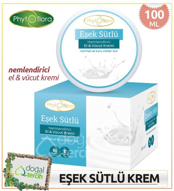 Phytoflora Eşek Sütlü Nemlendirici El ve Yüz Kremi