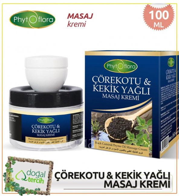 Phytoflora Çörekotu Yağlı & Kekik Yağlı Masaj Kremi