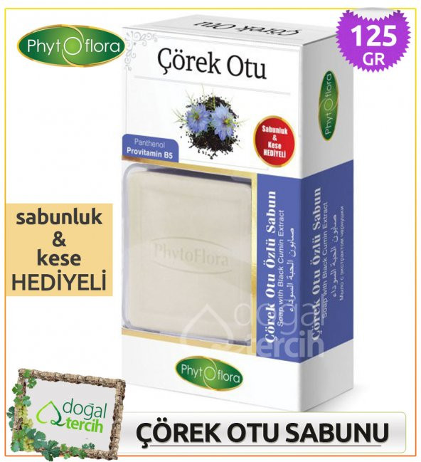 Phytoflora Çörekotu Özlü Sabun (Sabunluk ve Kese Hediyeli!)